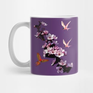 flowers anb birds art design. Mug